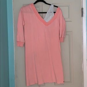 Off shoulder sweatshirt dress